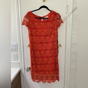 Moulinette Soeurs Orange Lace Dress